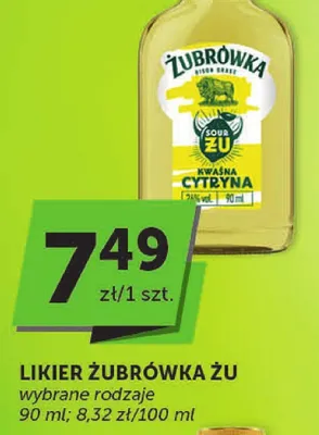 Likier Żubrówka Żu wybrane rodzaje promocja w ABC