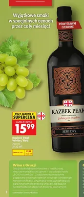 Wino białe Kazbek Peak White promocja w Biedronka
