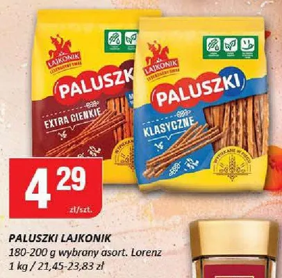 Paluszki lajkonik w wybrany asort. promocja w Chorten