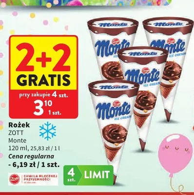 Rożek Zott Monte promocja w Intermarche
