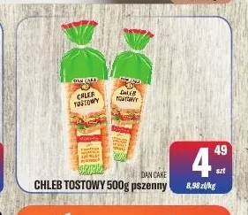 Chleb tostowy Dan Cake pszenny promocja w Tomi Markt