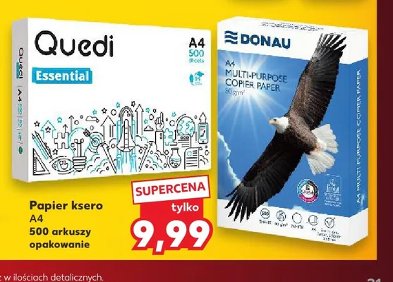 Papier ksero A4 500 arkuszy Donau promocja w Kaufland