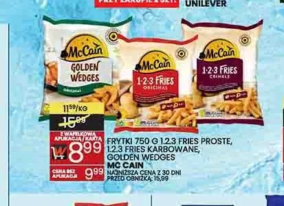 Frytki McCain 1,2.3 Fries karbowane promocja w Wafelek