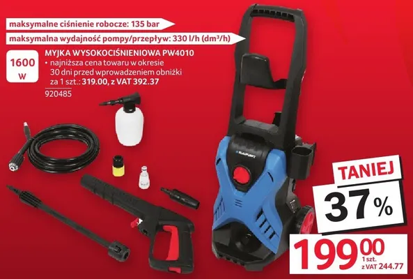 Myjka wysokociśnieniowa PW4010 promocja w Selgros