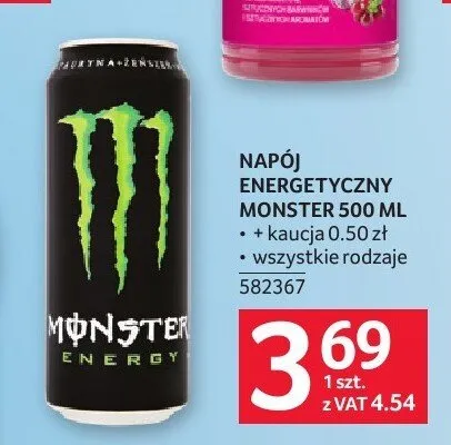 Napój energetyczny Monster promocja w Selgros