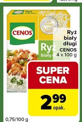 Ryż biały długi CENOS promocja w Carrefour Express
