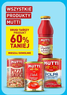 Pelati pomidory całe bez skórki Mutti promocja w Aldi