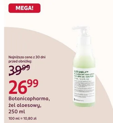 Żel aloesowy promocja w Rossmann