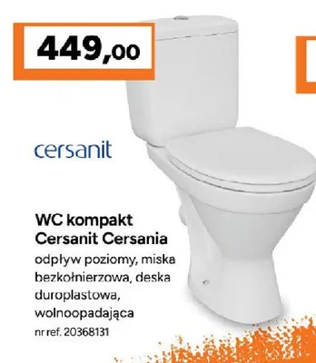 WC kompakt Cersanit Cersania promocja w Bricoman