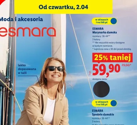 Marynarka damska promocja w Lidl