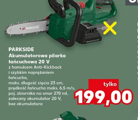 Akumulatorowa pilarka łańcuchowa Parkside promocja w Kaufland