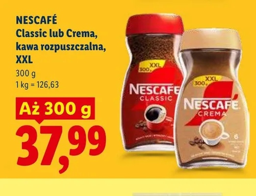 Kawa rozpuszczalna NESCAFÉ Crema XXL promocja w Lidl