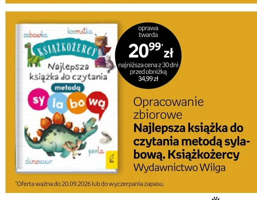 Najlepsza książka do czytania metodą sylabową Książkożercy promocja w Empik