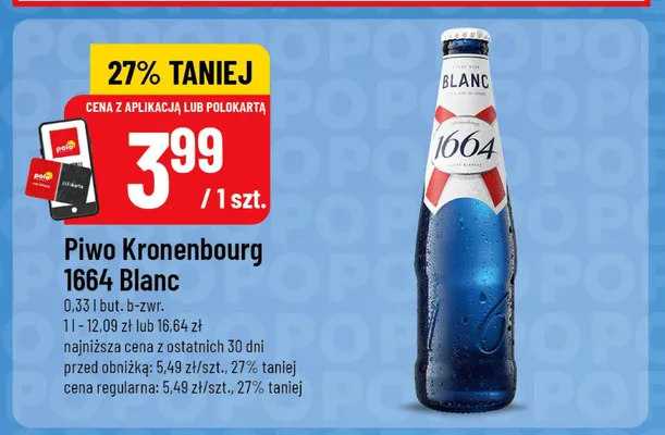 Piwo Kronenbourg 1664 Blanc promocja w POLOmarket