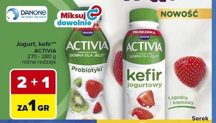 Kefir jogurtowy ACTIVIA promocja w Carrefour