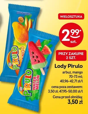 Lody Pirulo arbuz promocja w Żabka