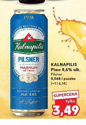 Piwo Kalnapilis Pilsner promocja w Kaufland