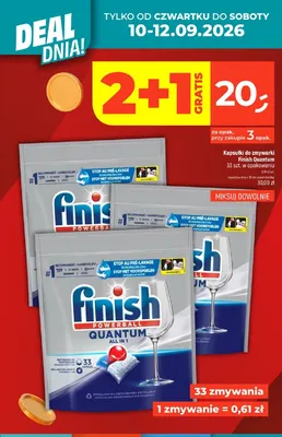Tabletki do zmywarki Finish quantum promocja w Dealz