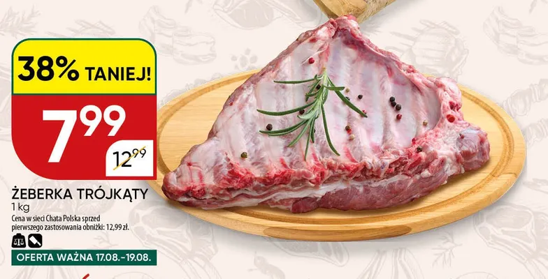 Żeberka trójkąty promocja w Chata Polska