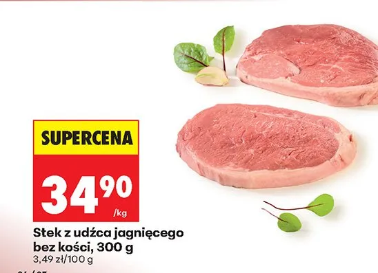 Stek z udźca jagnięcego bez kości promocja w Biedronka