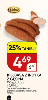 Kiełbasa z indyka z gęsiną promocja w Chata Polska