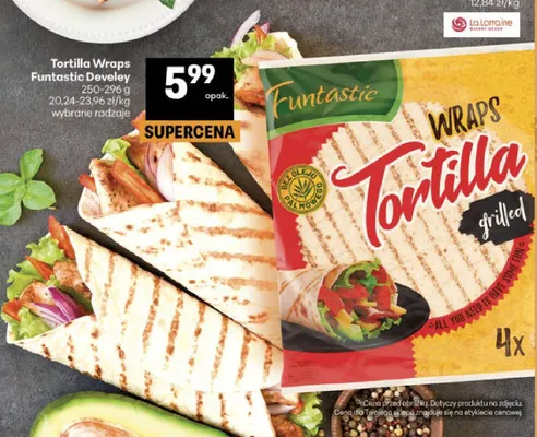 Tortilla Wraps Funtastic promocja w Delikatesy Centrum