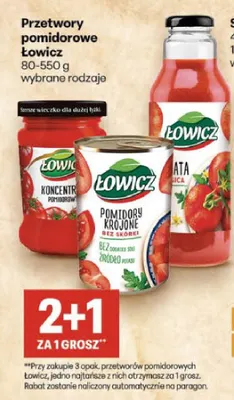 Przetwory pomidorowe Łowicz promocja w Delikatesy Centrum