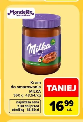 Krem do smarowania Milka promocja w Carrefour