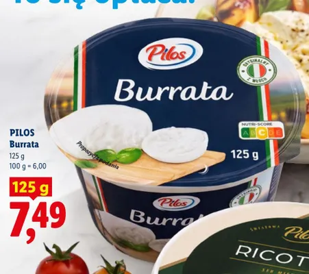 Ser Burrata Pilos promocja w Lidl