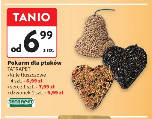 Pokarm dla ptaków serce Tatrapet promocja w Intermarche