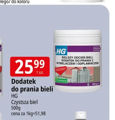 Dodatek do prania bieli HG Czystsza biel promocja w Leclerc