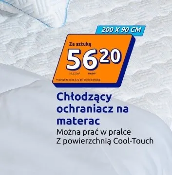 Chłodzący ochraniacz na materac 200x90cm z powierzchnią Cool-Touch promocja w Action