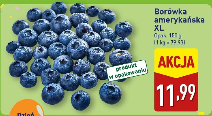 Borówka amerykańska XL promocja w Aldi