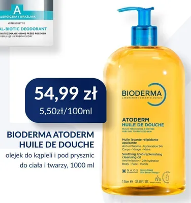 Olejek do kąpieli i pod prysznic Bioderma Atoderm Huile De Douche promocja w DOZ.PL