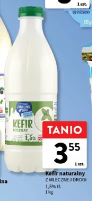 Kefir naturalny 1,5% Z Mlecznej Drogi promocja w Intermarche