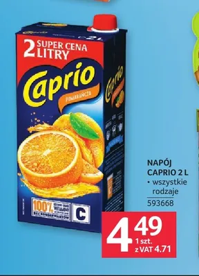 Napój Caprio promocja w Selgros