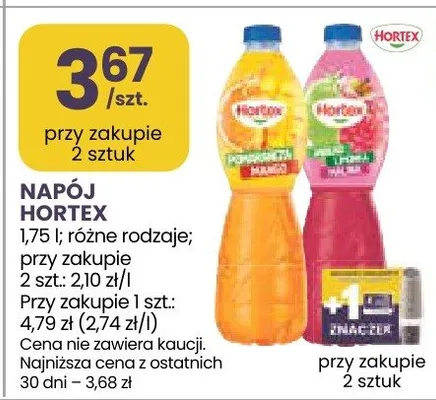 Napój Hortex promocja w Stokrotka