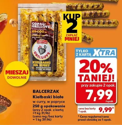 Kiełbaski białe w curry Balcerzak promocja w Kaufland