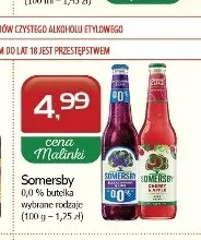 Piwo bezalkoholowe Somersby 0,0% promocja w MALINKA