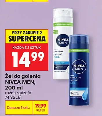 Żel do golenia różne rodzaje promocja w Biedronka