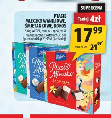 Ptasie Mleczko waniliowe E.Wedel promocja w Arhelan