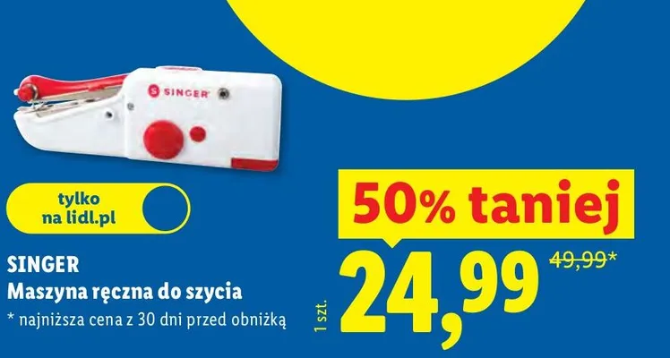 Maszyna ręczna do szycia promocja w Lidl