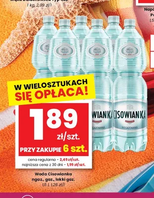 Woda Cisowianka niegazowana promocja w emma MARKET