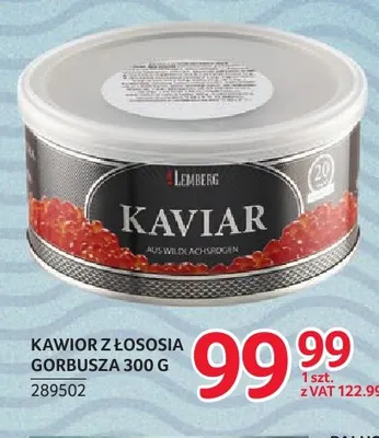 Kawior z łososia gorbusza Lemberg promocja w Selgros