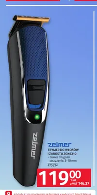 Trymer do włosów i zarostu ZGK6310 Zelmer promocja w Selgros