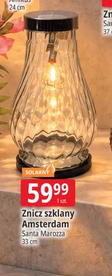 Znicz szklany Amsterdam Santa Marozza 33 cm promocja w Leclerc