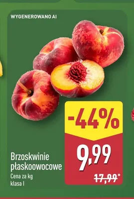 Brzoskwinie płaskoowocowe promocja w Aldi