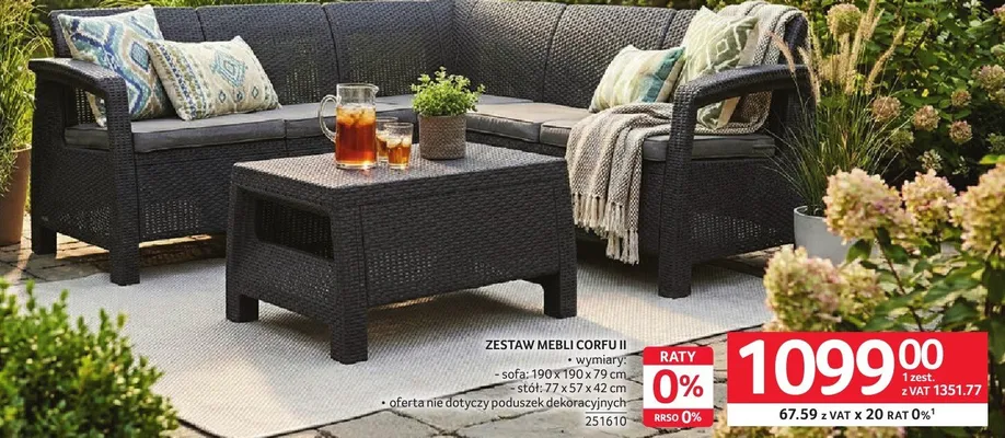 Zestaw mebli Corfu II promocja w Selgros
