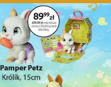 Zabawka Pamper Petz Królik 15cm promocja w Dzień Dziecka