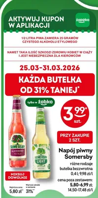 Napój piwny Somersby różne rodzaje promocja w Żabka